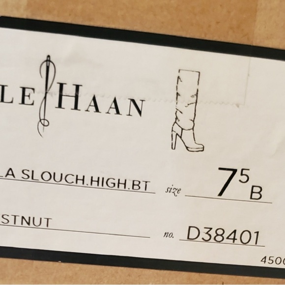 Cole Haan Nola slouch high boots in Chestnut 7.5B - Picture 3 of 3